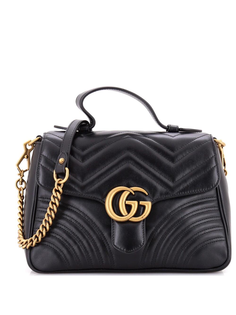 Gucci Gg Marmont Top Handle Flap Bag #349015G15B